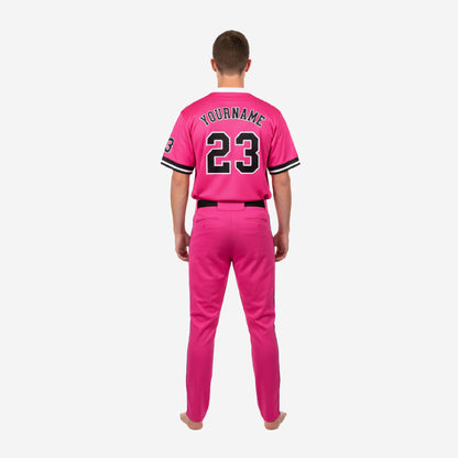 Personalized Hot Pink Youth Baseball Uniform - Custom Jersey & Pants Team Name Number