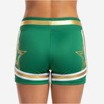 Custom Cheerleading Boy Cut Shorts - Competition Athletic Shorts in Green