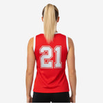 Custom Printed Cheerleading Tank Top - Red Sleeveless Shell