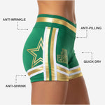 Custom Cheerleading Boy Cut Shorts - Competition Athletic Shorts in Green