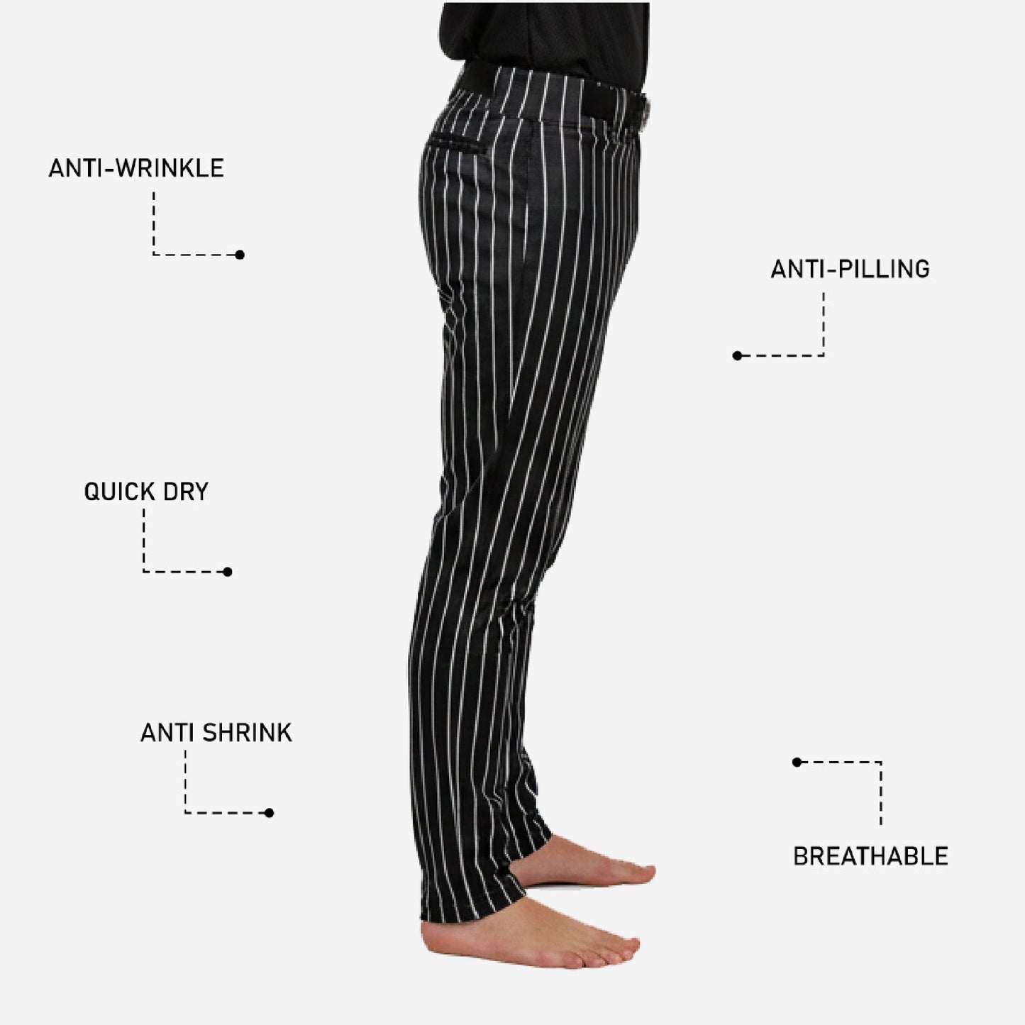 Personalized Pinstripe Baseball Pants - Custom Colors Baseball Uniform Pants