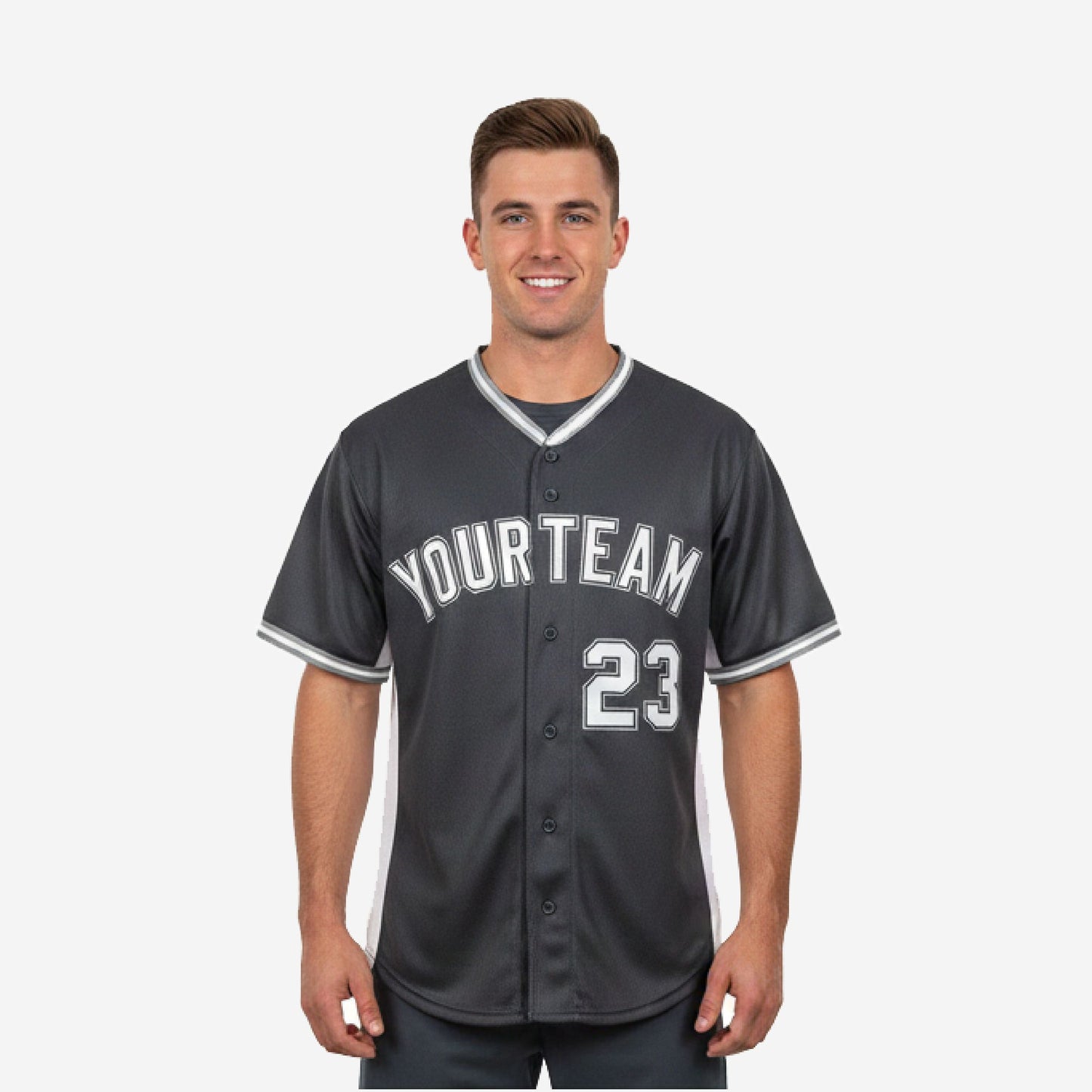 Custom Baseball Team Jersey - Full Button Baseball Jersey Custom Name & Number