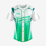 Personalized Softball Jersey – Paris Green Full Button Style - K2 Sportswear | Custom Sports Uniforms & Apparels - K2 Sportswear