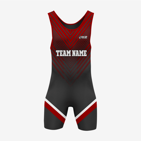 Personalized Dark Red Wrestling Singlet – Premium Quality