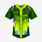 Softball Full Button Jersey – Custom Yellow Green for Teams - K2 Sportswear | Custom Sports Uniforms & Apparels - K2 Sportswear
