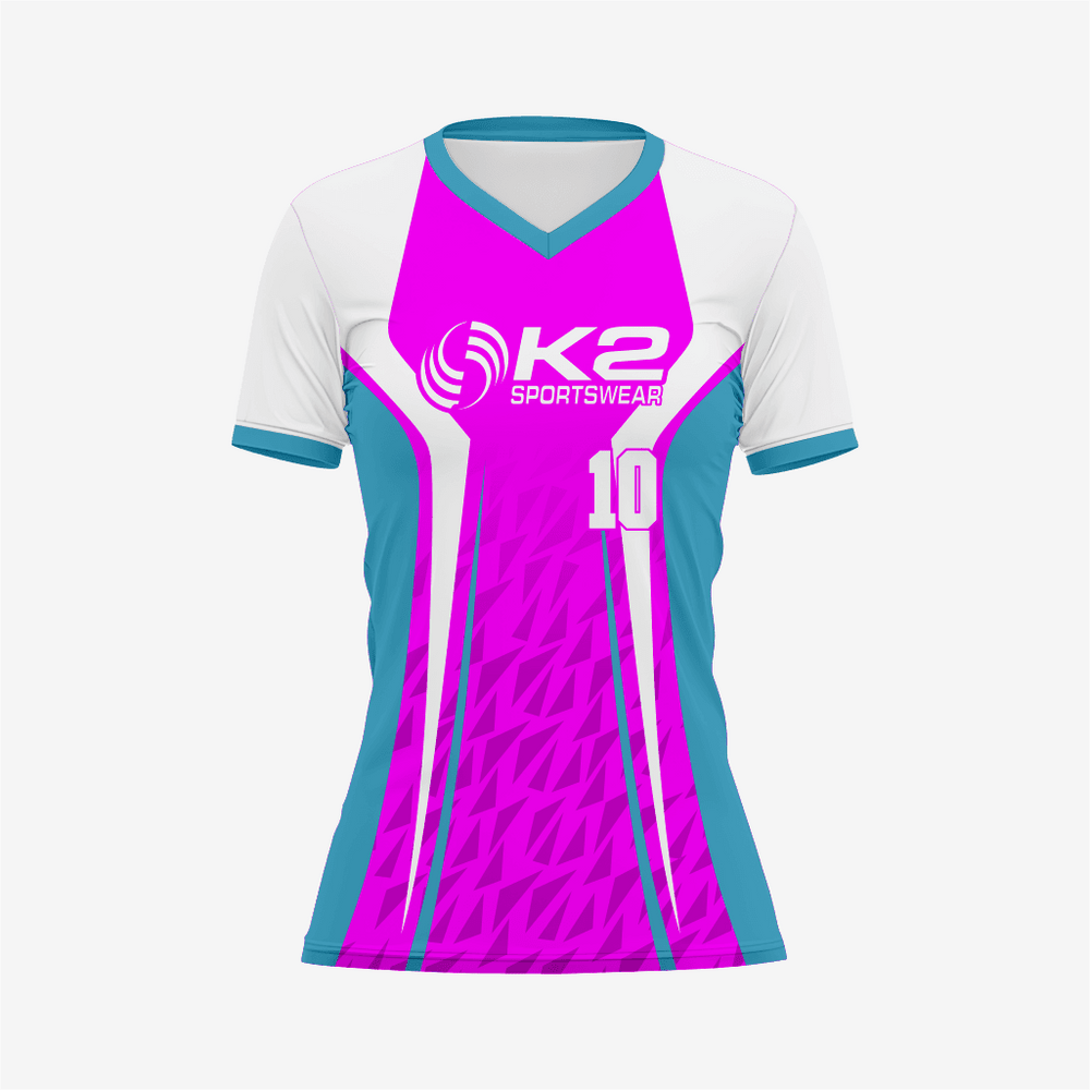 Benutzerdefiniertes Softball-V-Neck-Trikot für Herren/Damen – Tiefes Magenta