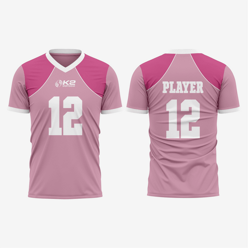 Custom Football Fan Jersey - Pink - K2 Sportswear | Custom Sports Uniforms & Apparels - K2 Sportswear