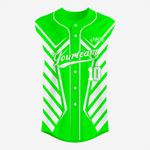 Personalized Electric Green Sleeveless Full Button Softball Jersey – Pro Fit - K2 Sportswear | Custom Sports Uniforms & Apparels - K2 Sportswear