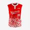 Custom 2-Button Sleeveless Softball Jersey – Red for Your Team