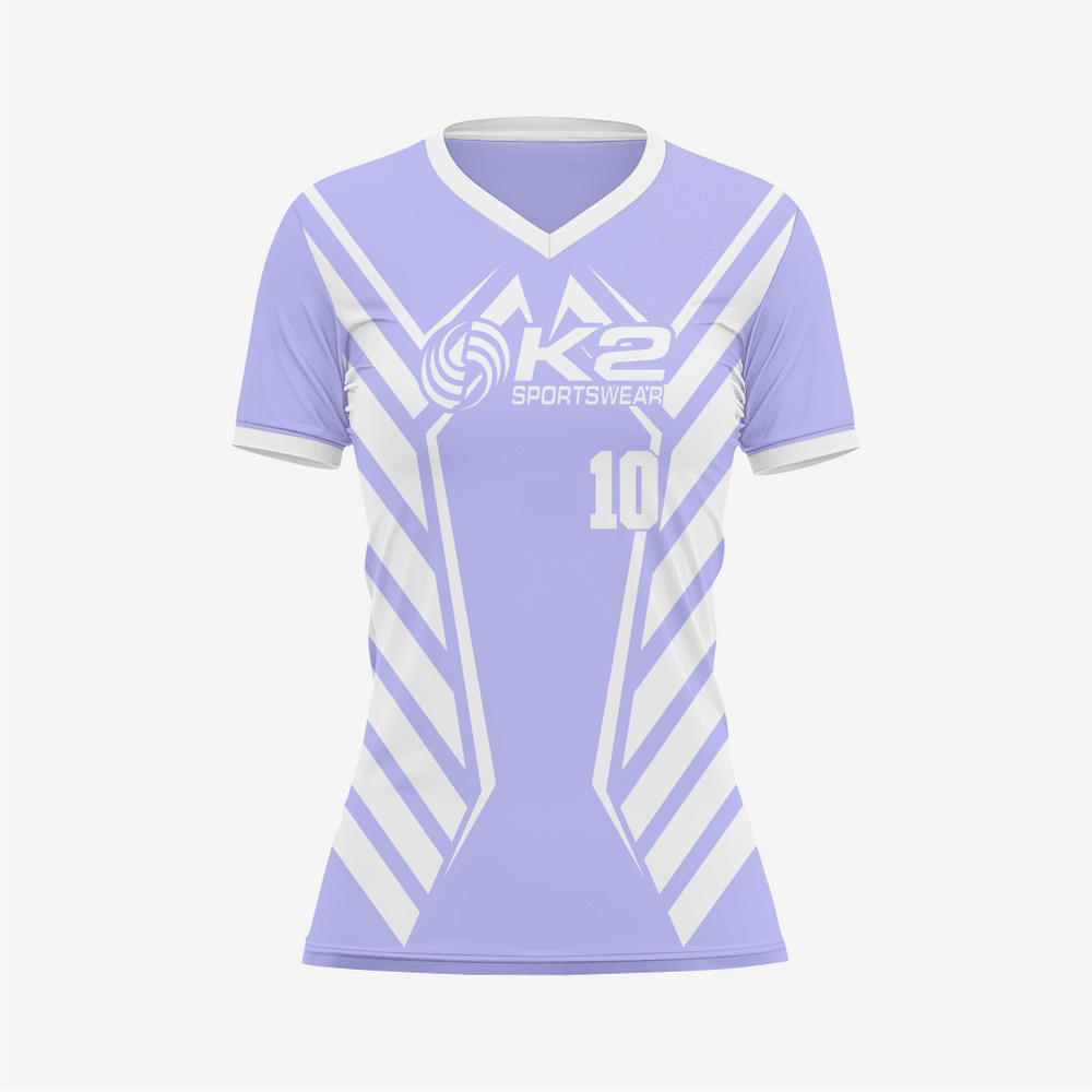 Personalisiertes Softball V-Ausschnitt Trikot für Herren/Damen – Helllila
