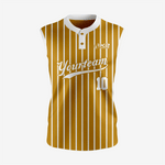 Custom Bronze Sleeveless 2 Button Softball Jersey – Perfect for Men/Women - K2 Sportswear | Custom Sports Uniforms & Apparels - K2 Sportswear