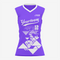 Men/Women Personalized Softball Sleeveless V-Neck Jersey in Purple