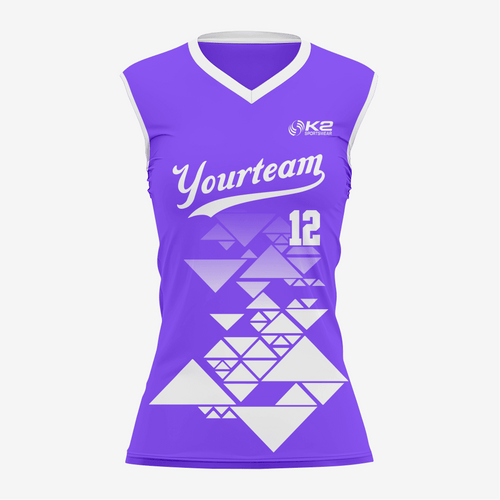 Men/Women Personalized Softball Sleeveless V-Neck Jersey in Purple - K2 Sportswear | Custom Sports Uniforms & Apparels - K2 Sportswear