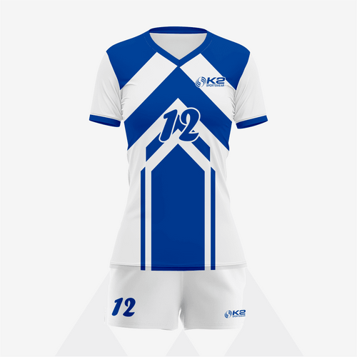 Personalized Blue/White Volleyball Uniform Set for Athletes - K2 Sportswear | Custom Sports Uniforms & Apparels - K2 Sportswear