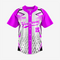 Customized Softball Full Button Jersey in Purple