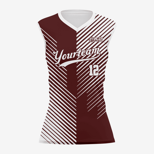 Dark Brown Custom Softball Sleeveless V Neck Uniform/Kit - K2 Sportswear | Custom Sports Uniforms & Apparels - K2 Sportswear