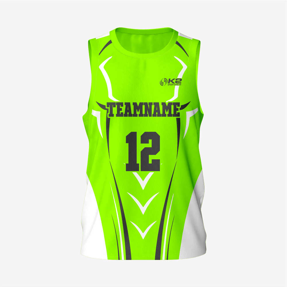 Custom Men's Green Yellow Lacrosse Pinnie
