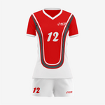 Personalized Red Volleyball Uniform Set for Athletes - K2 Sportswear | Custom Sports Uniforms & Apparels - K2 Sportswear