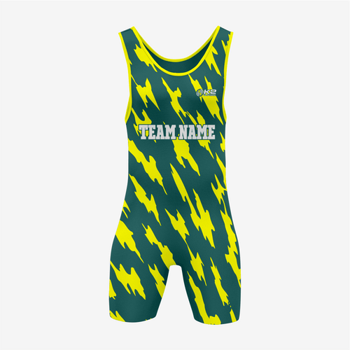 Custom Wrestling Singlet – Green/Yellow Singlet for Champions - K2 Sportswear | Custom Sports Uniforms & Apparels - K2 Sportswear