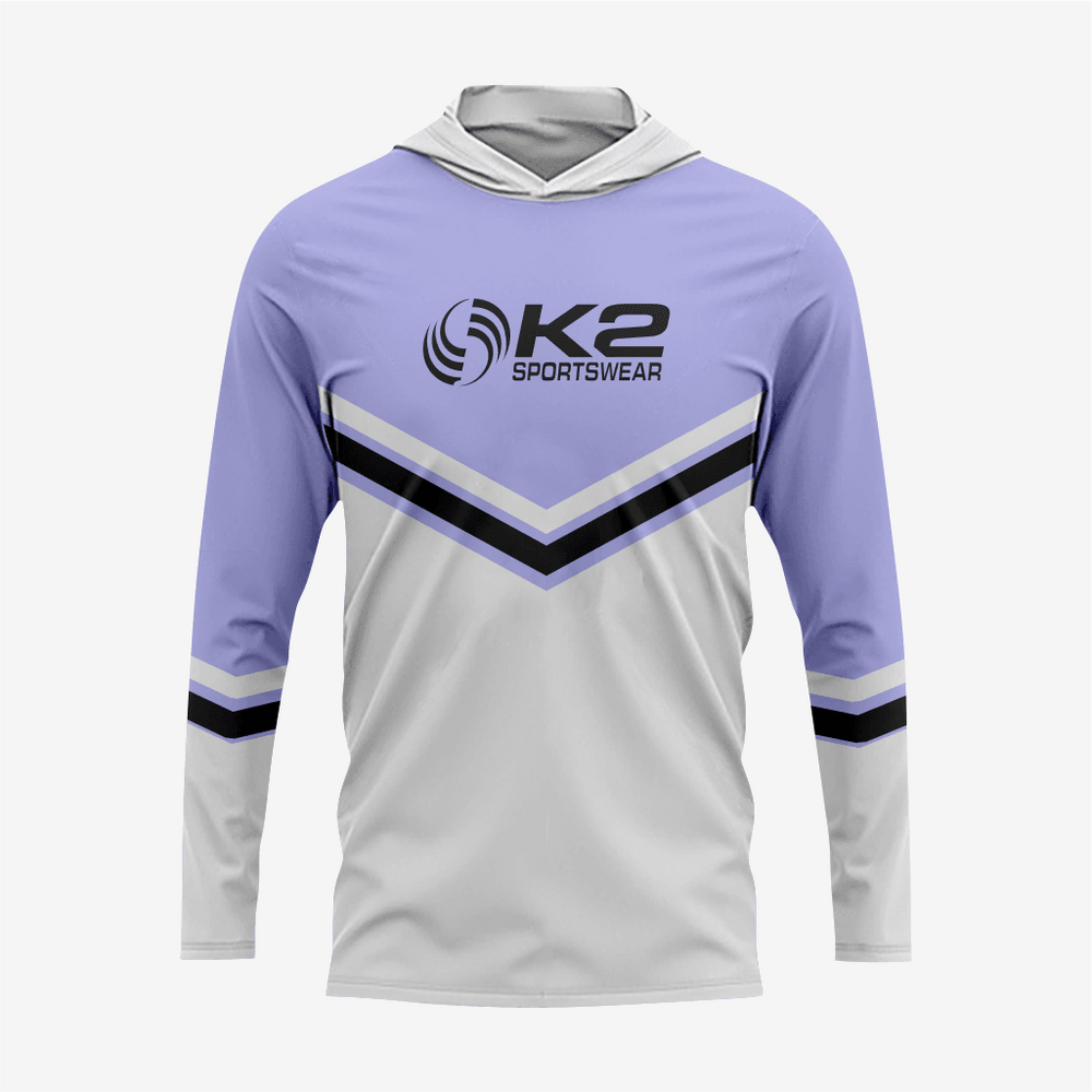 Benutzerdefiniertes Softball-T-Shirt mit Kapuze in Pastelllila für Herren/Damen