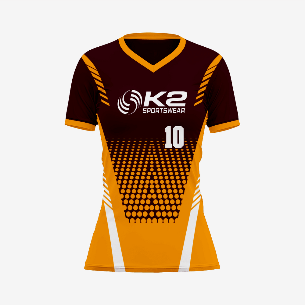 Individuelles Softball-V-Ausschnitt-Trikot in Bronze/Braun für Herren/Damen