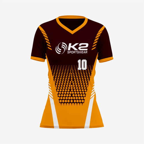 Custom Bronze/Brown Softball V-Neck Jersey for Men/Women - K2 Sportswear | Custom Sports Uniforms & Apparels - K2 Sportswear