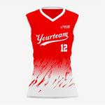 Custom Softball Sleeveless V Neck Jersey – Red - K2 Sportswear | Custom Sports Uniforms & Apparels - K2 Sportswear
