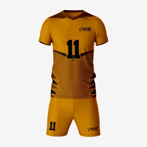 Golden/Black Custom Volleyball Uniform Set for Teams - K2 Sportswear | Custom Sports Uniforms & Apparels - K2 Sportswear