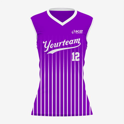 Purple Custom Softball Sleeveless V Neck Jersey - K2 Sportswear | Custom Sports Uniforms & Apparels - K2 Sportswear