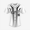 Custom White/Black Softball Full Button Jersey – Men & Women