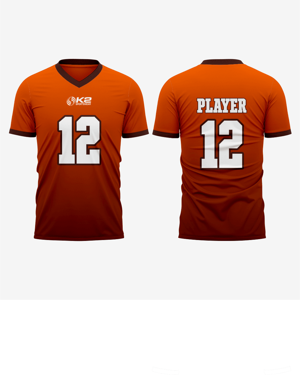 Personalized Orange Football Fan Jersey for Men & Women