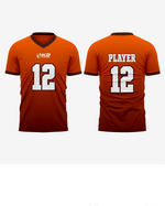 Personalized Orange Football Fan Jersey for Men & Women - K2 Sportswear | Custom Sports Uniforms & Apparels - K2 Sportswear