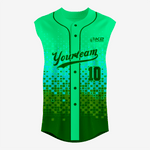 Custom Green Sleeveless Full Button Softball Jersey – Men/Women/Youth - K2 Sportswear | Custom Sports Uniforms & Apparels - K2 Sportswear