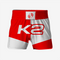 Custom Wrestling Fighting Shorts in White/Red