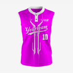 Premium Magenta Sleeveless Softball Jersey with 2 Buttons - K2 Sportswear | Custom Sports Uniforms & Apparels - K2 Sportswear
