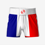 Custom Wrestling Fighting Shorts in Red/White/Blue - K2 Sportswear | Custom Sports Uniforms & Apparels - K2 Sportswear