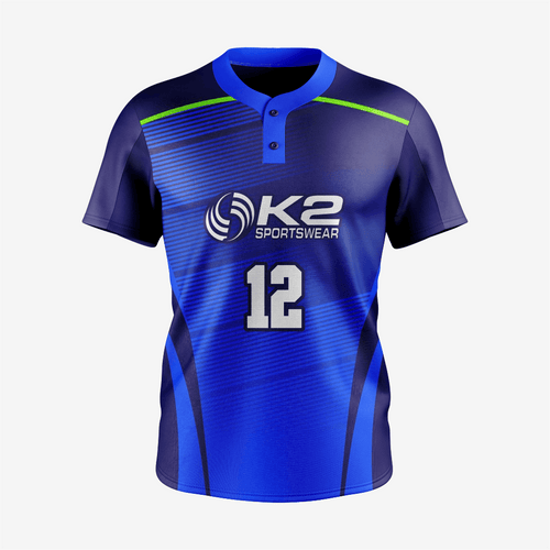 Men/Women Custom Softball 2 Button Jersey/Pant in Indigo/Blue - K2 Sportswear | Custom Sports Uniforms & Apparels - K2 Sportswear