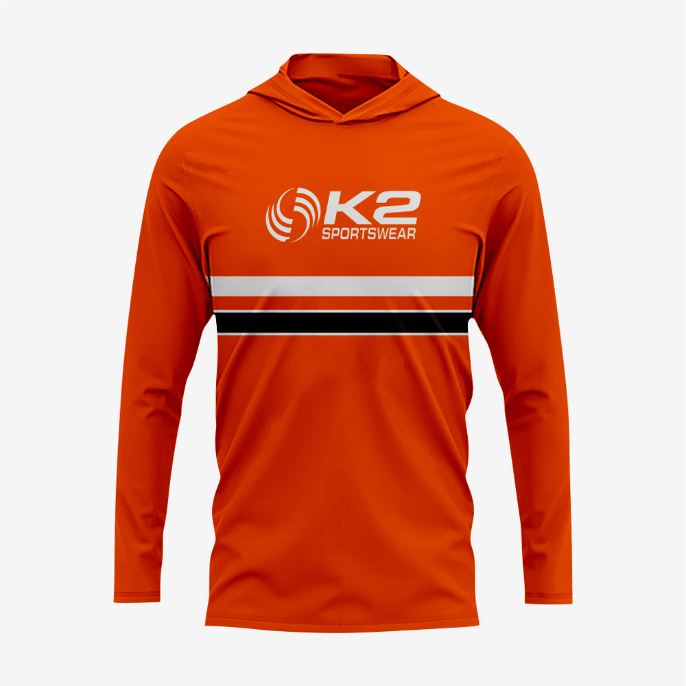 Personalisierter Softball-T-Shirt-Hoodie in Rot/Bronze für Herren/Damen
