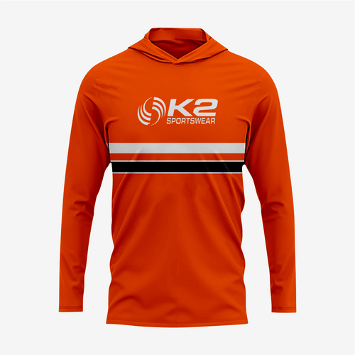Custom Softball T-Shirt Hoodie in Red/Bronze for Men/Women - K2 Sportswear | Custom Sports Uniforms & Apparels - K2 Sportswear