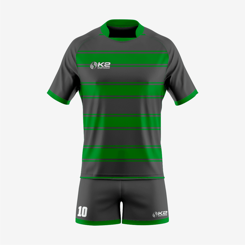Custom Green/Gray Rugby Gear for Your Team
