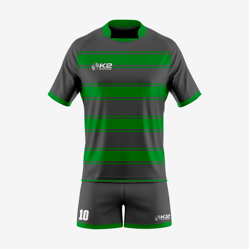 Custom Green/Gray Rugby Gear for Your Team - K2 Sportswear | Custom Sports Uniforms & Apparels - K2 Sportswear
