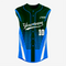 Custom Blue/Dark Green Sleeveless Full Button Softball Jersey – Men/Women
