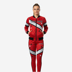 Custom Cheerleading Red Warmup Set - Bomber Jacket & Pants Team Name Design