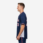 Custom Baseball Team Jersey in Navy - Full Button Custom Name & Number