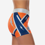 Custom Cheerleading Boy Cut Shorts - Competition Athletic Shorts in Orange