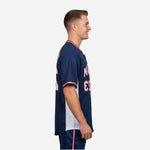 Custom Baseball Team Jersey in Navy - Full Button Custom Name & Number