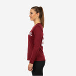 Custom Cheerleading Shell Top - Dark Maroon Long Sleeve Uniform