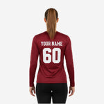 Custom Cheerleading Shell Top - Dark Maroon Long Sleeve Uniform