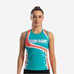 Custom Sleeveless Cheerleading Shell - Cadet Blue Tank Top Uniform