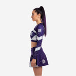 Custom Cheer Uniforms - Sublimated Long Sleeve Crop Top & Athletic Skirt Set